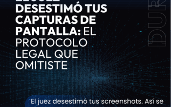El juez desestimo tus capturas de pantalla: El protocolo legal que omitiste
